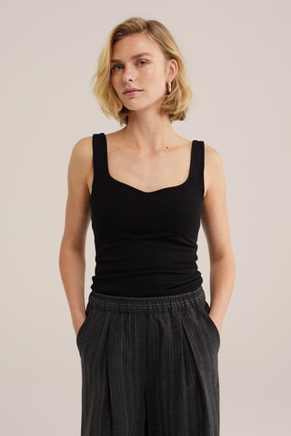 WE Fashion Топ в Черный: спереди