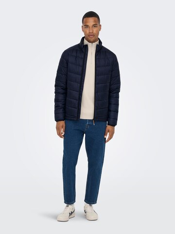 Only & Sons Between-season jacket 'Carven' in Blue