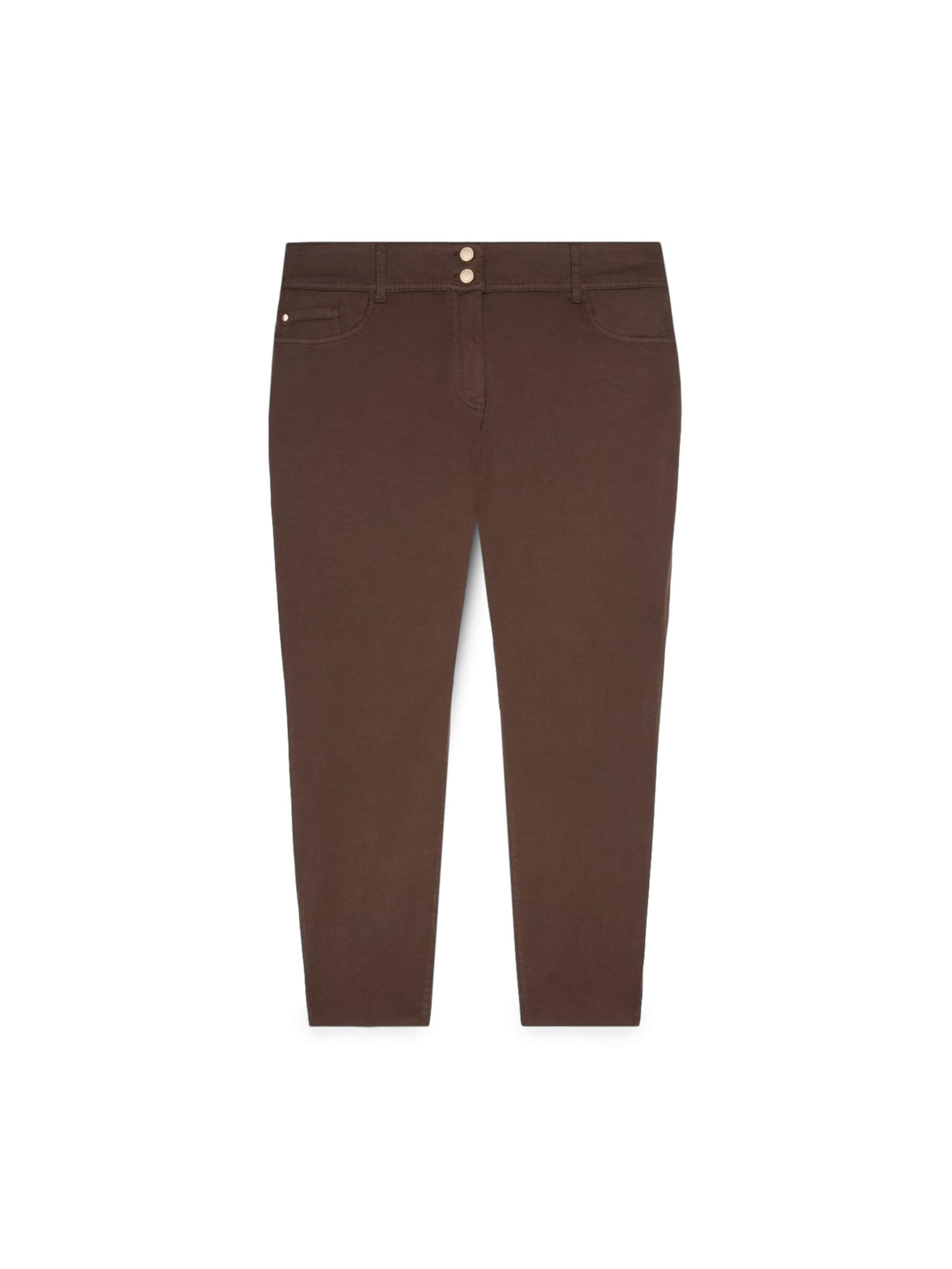Skinny Pantalon Fiorella Rubino en marron : devant