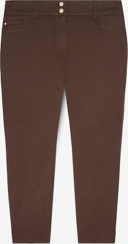 Skinny Pantalon Fiorella Rubino en marron : devant