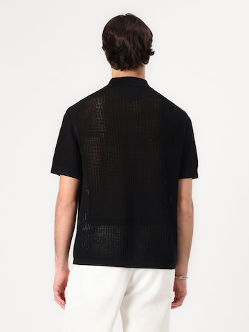 TOMMY HILFIGER Вязаная кофта в Черный: сзади