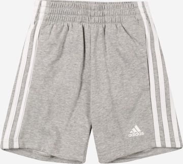 pelēks ADIDAS SPORTSWEAR Standarta Sporta bikses 'Essentials 3-Stripes': no priekšpuses