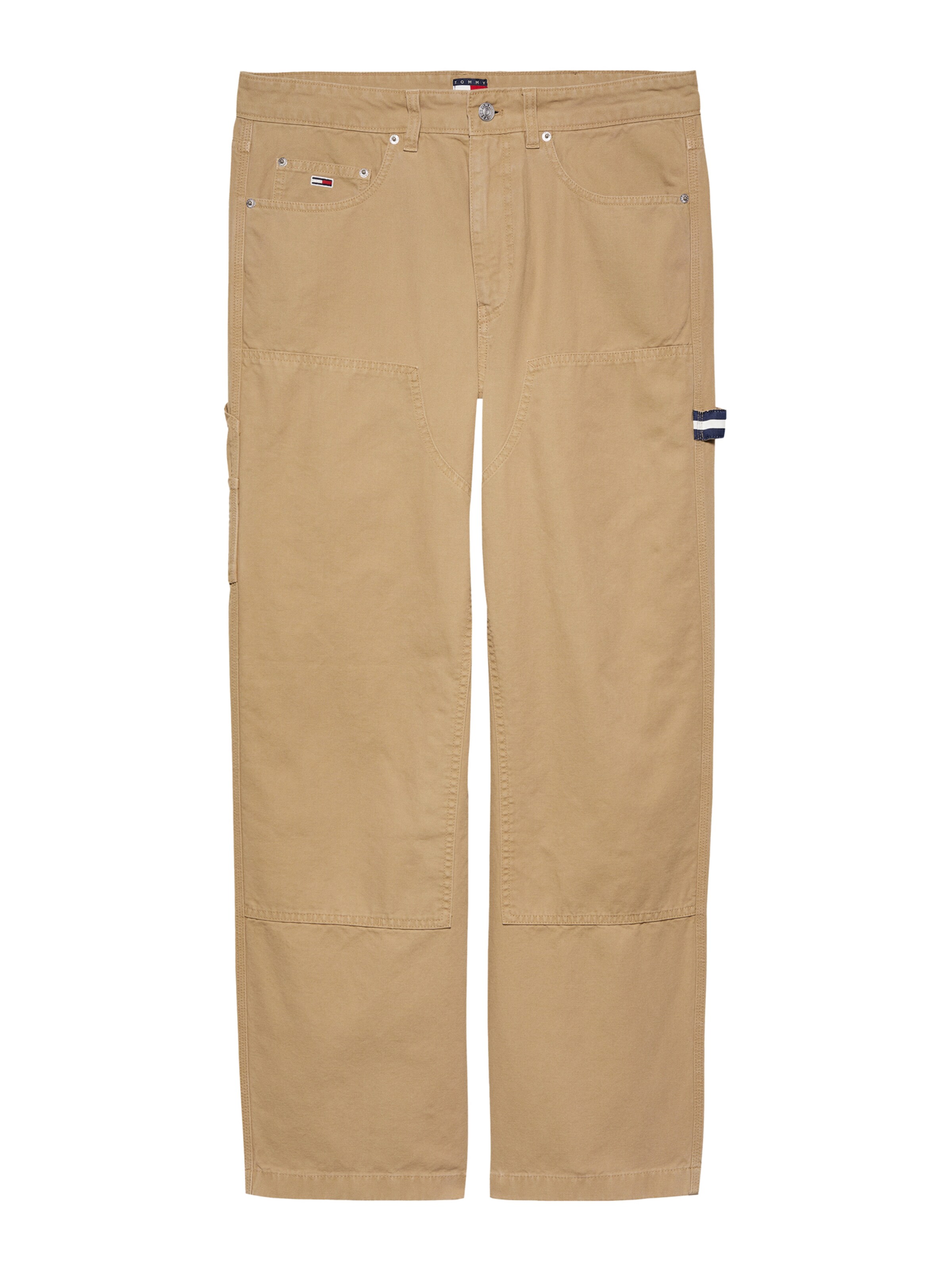 Tommy Jeans Loose fit Trousers 'JAIMIE' in Beige: front