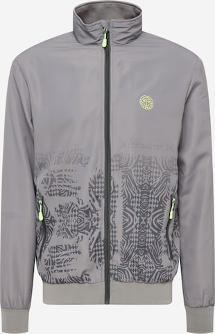 BIDI BADU Athletic Zip-Up Hoodie 'Lynel' in Grey: front