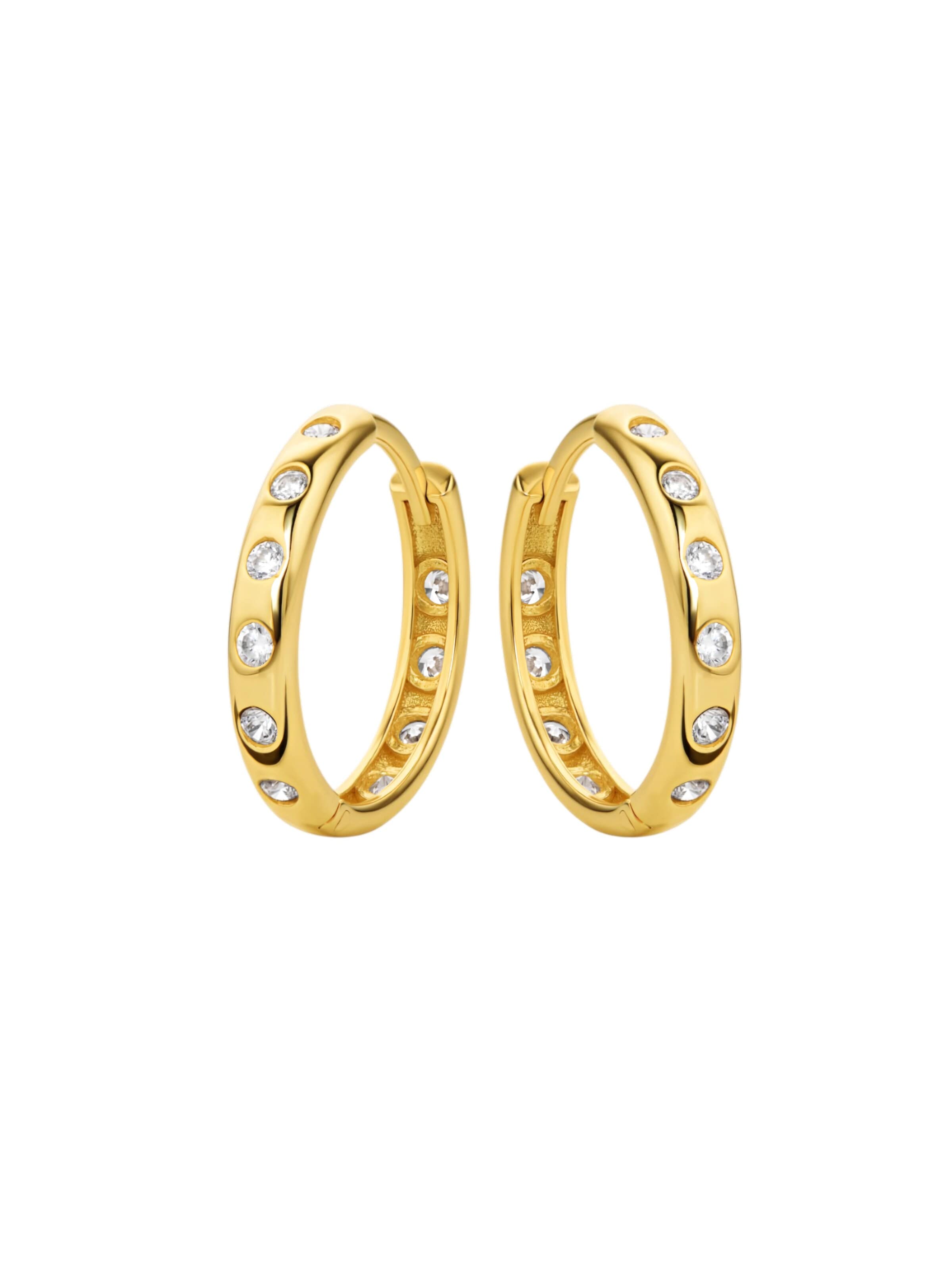 Vanlere - Pendientes 'Creolen aus 375 Gelbgold' en oro