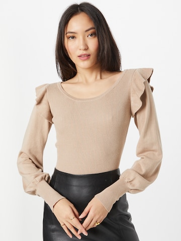 Pull-over Dorothy Perkins en beige : devant