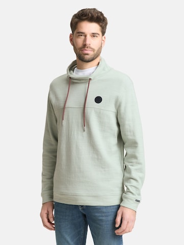 TOM TAILOR Sweatshirt in Groen: voorkant