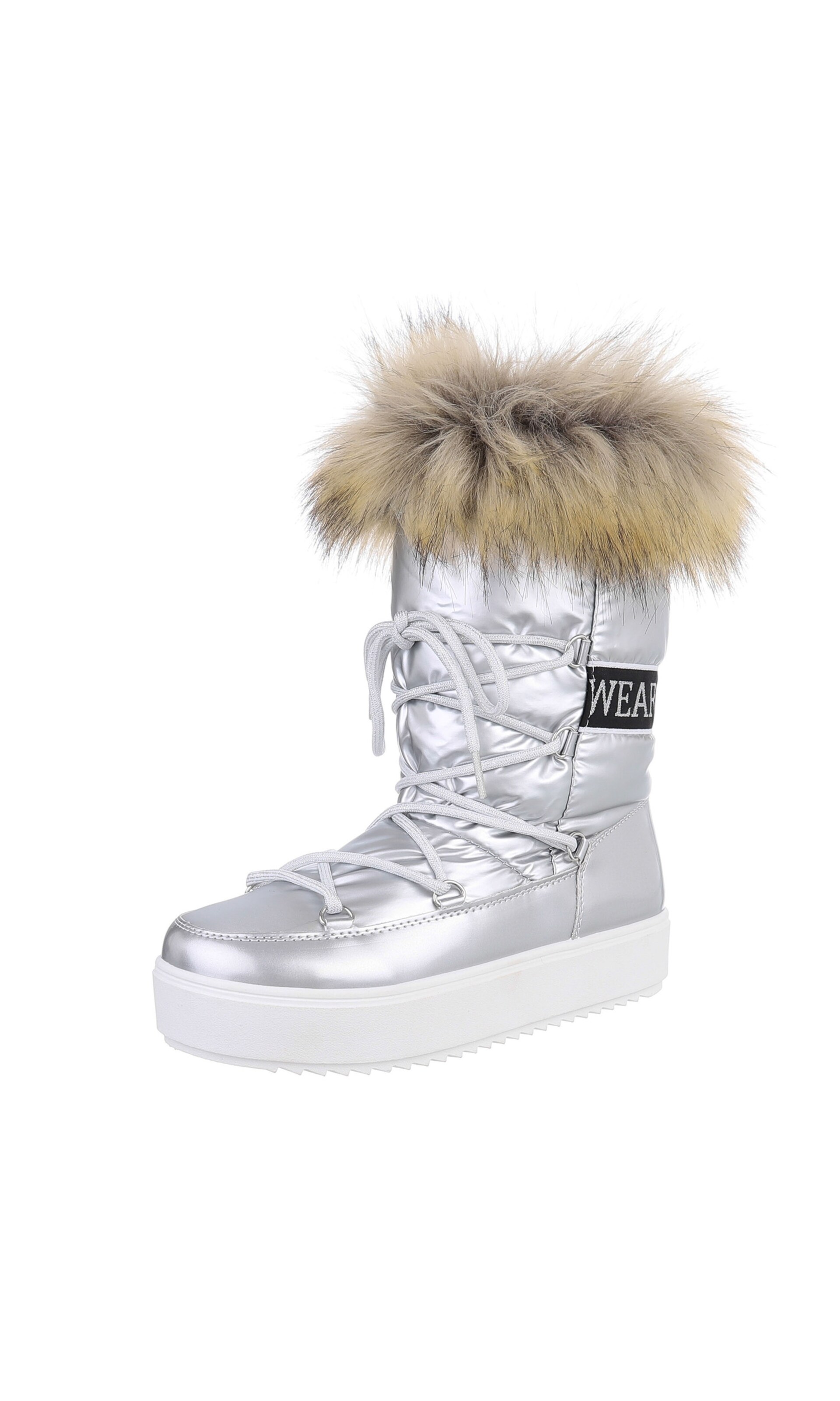 Ital-Design Snow Boots in Silver: front