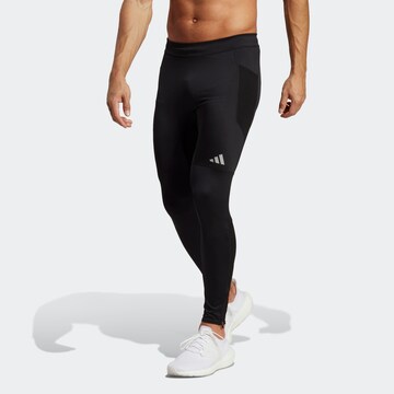 ADIDAS PERFORMANCE Skinny Sportbyxa 'Saturday Long' i svart: framsida