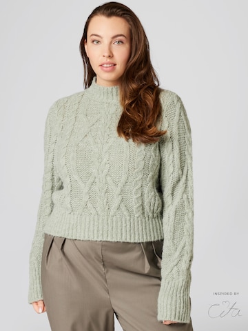 Pullover 'Elena' di Guido Maria Kretschmer Curvy in grigio: frontale