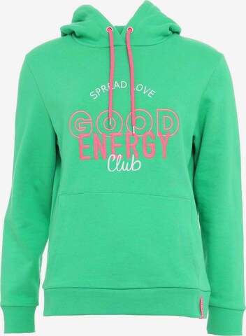 Zwillingsherz Sweatshirt 'Love 2.0' in Green: front