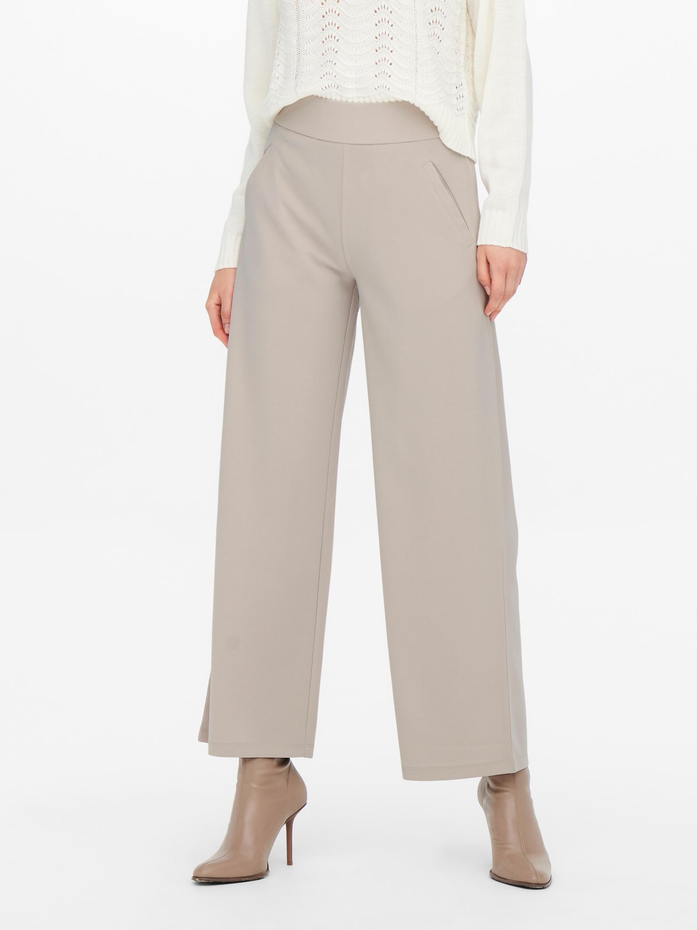 JDY Wide leg Pants 'Louisville Catia' in Taupe | ABOUT YOU