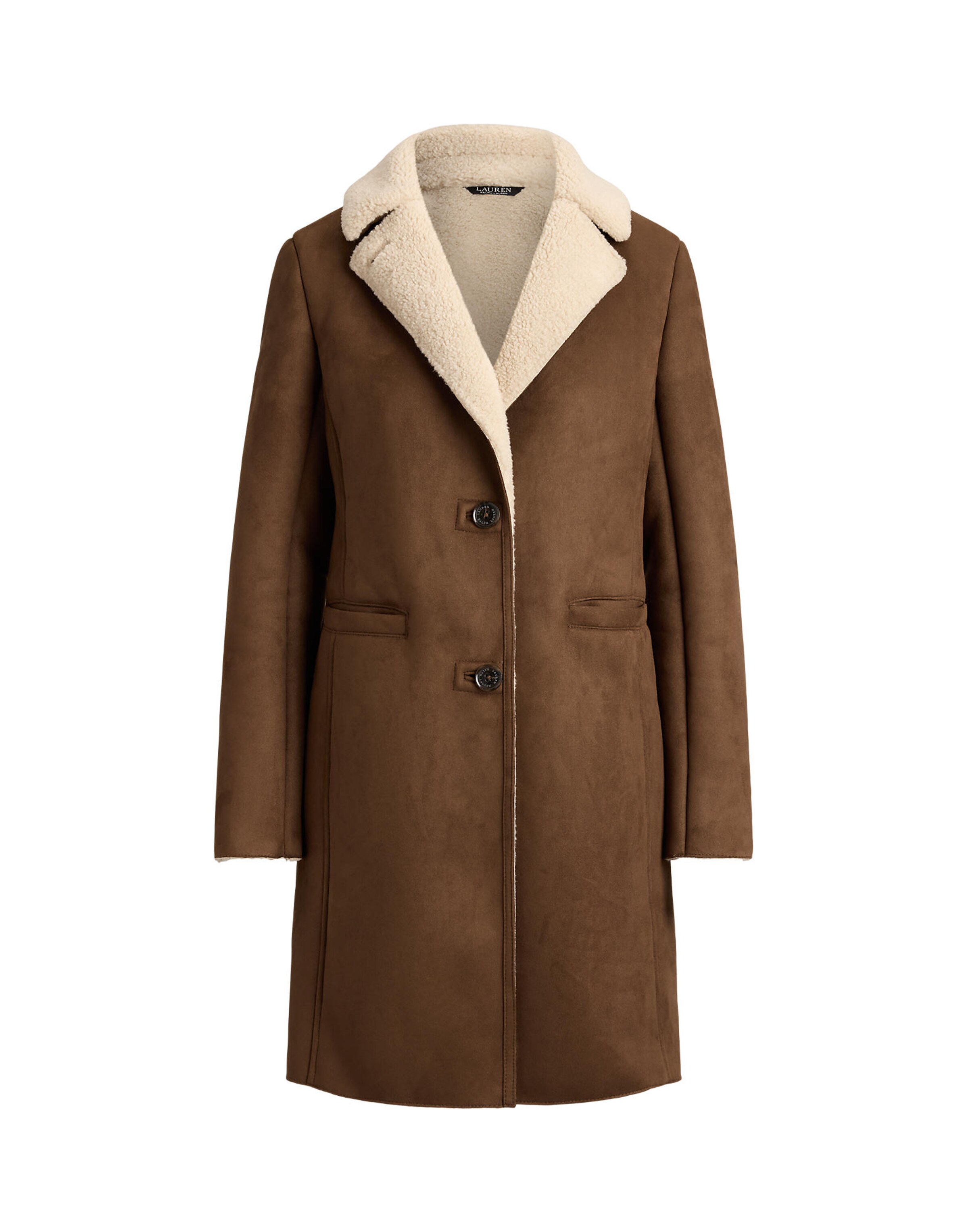 Lauren Ralph Lauren Abrigo de entretiempo en XS en crema / marrón, Vista del producto