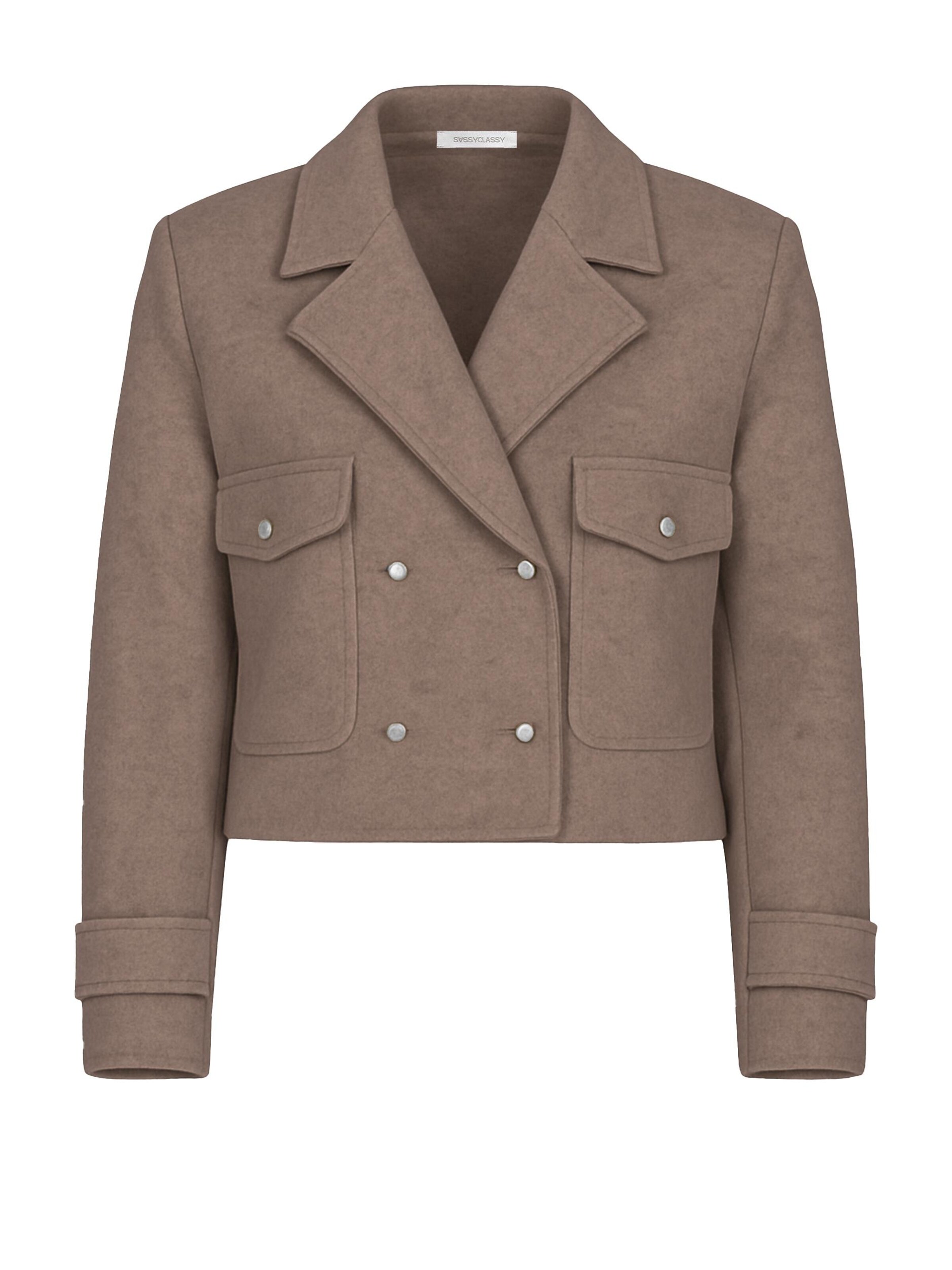 SASSYCLASSY Übergangsjacke‌‌‌‌‌‌‌ in Grau: Vorderseite