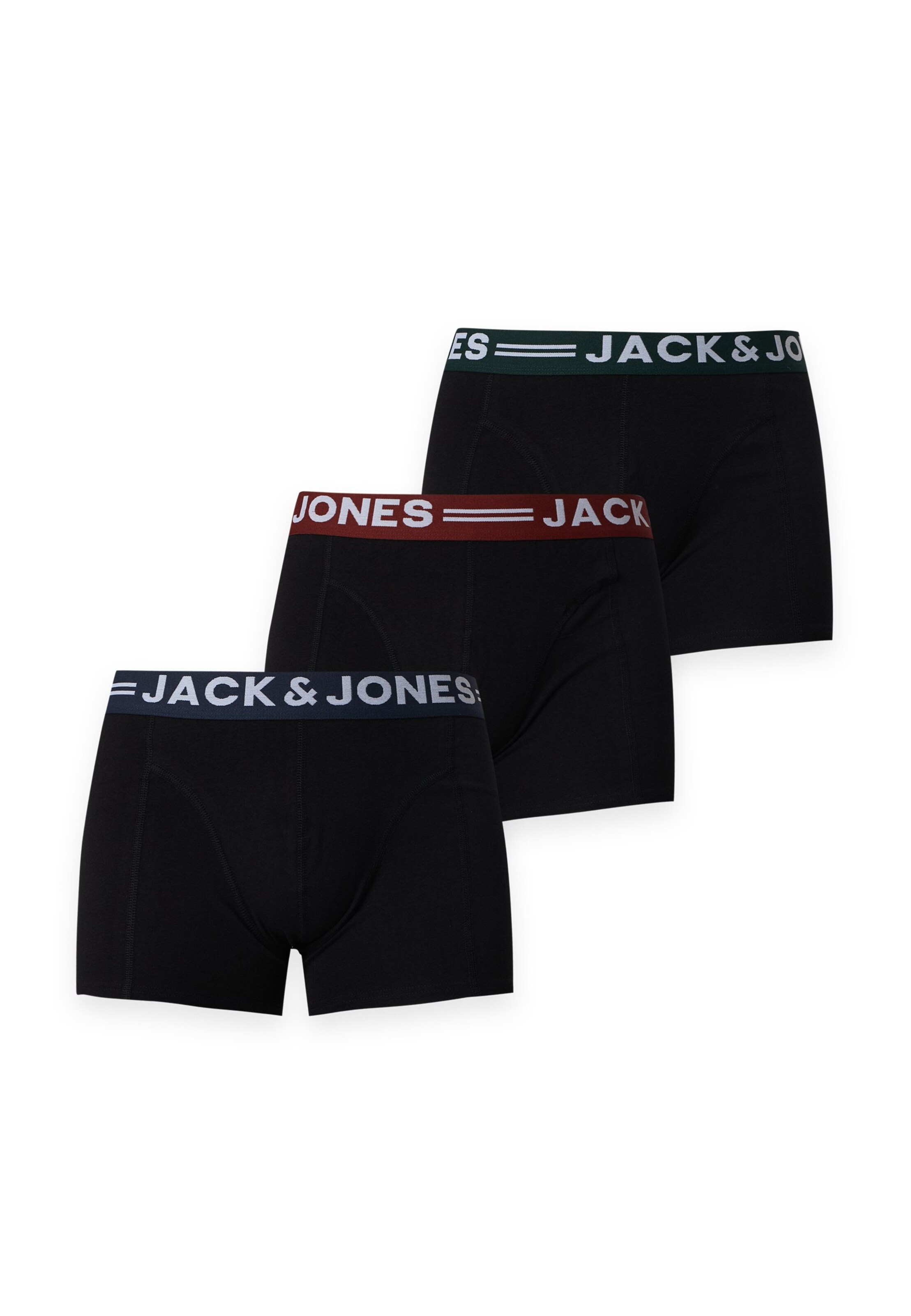 Boxers 'SENSE' JACK & JONES en noir : devant
