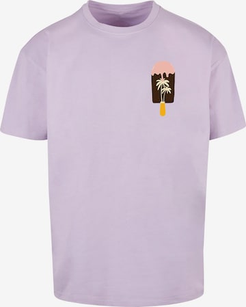 Merchcode T-Shirt 'Summer - Icecream' in Lila: predná strana