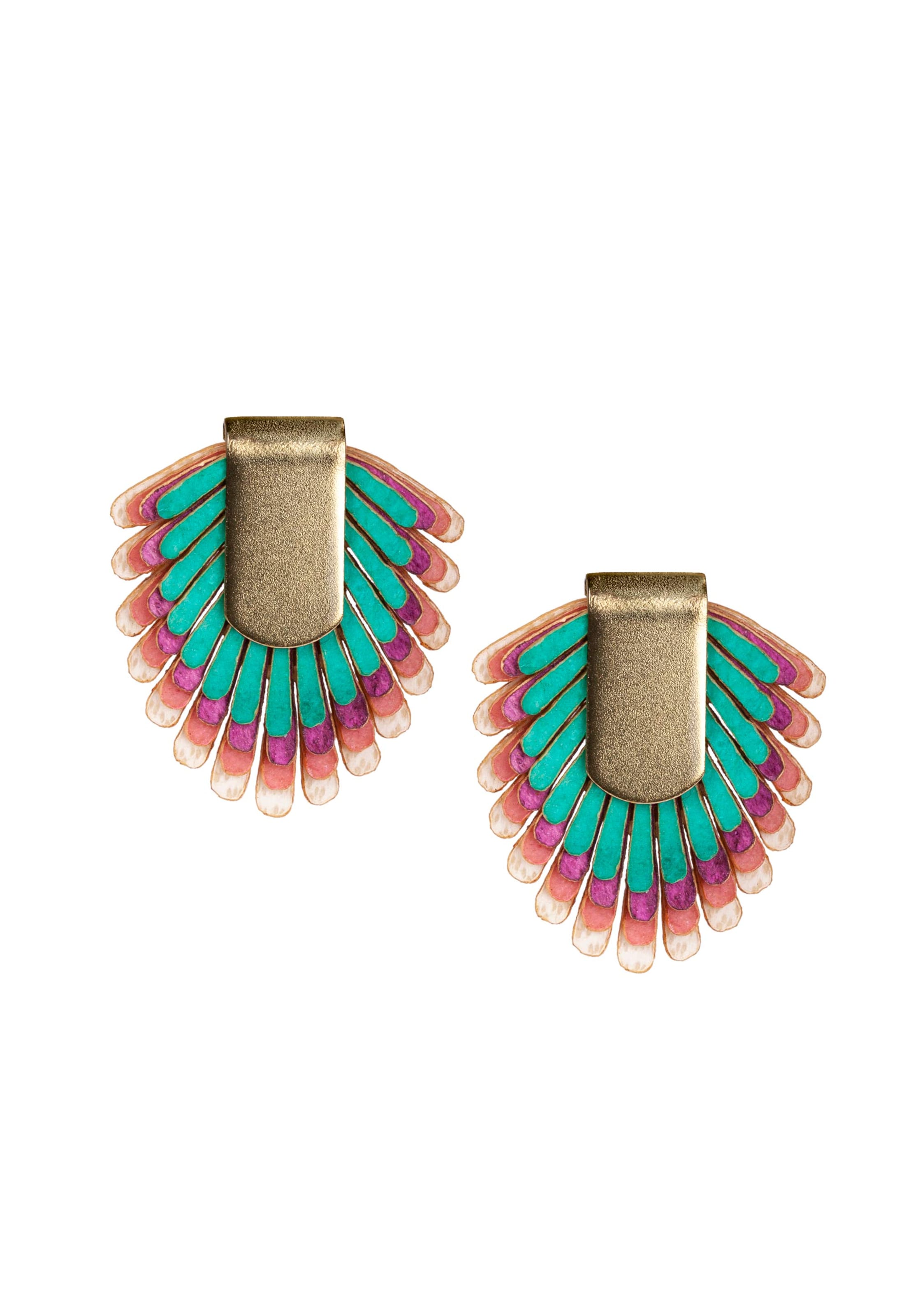 Gretchen Earrings 'Pam Pem' in Green: front