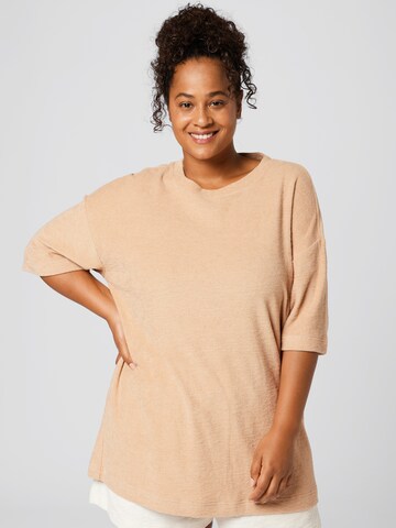 A LOT LESS Oversized bluse 'Luna' i beige