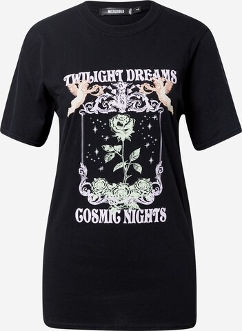 Missguided Póló 'TWIGHLIGHT DREAMS' - fekete: elől