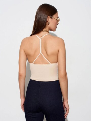 Dilvin Blouse in Beige