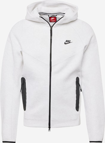 Nike Sportswear Sweat jacket 'Tech Fleece' in White: front