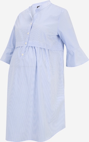 Attesa Shirt Dress in Blue: front