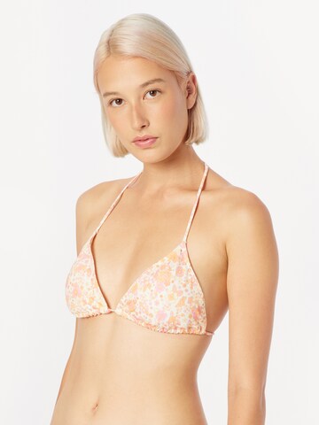 Monki Triangle Bikini Top in Yellow: front