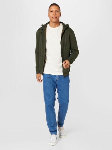 Only & Sons Regular fit Zip-Up Hoodie 'CERES' in Green