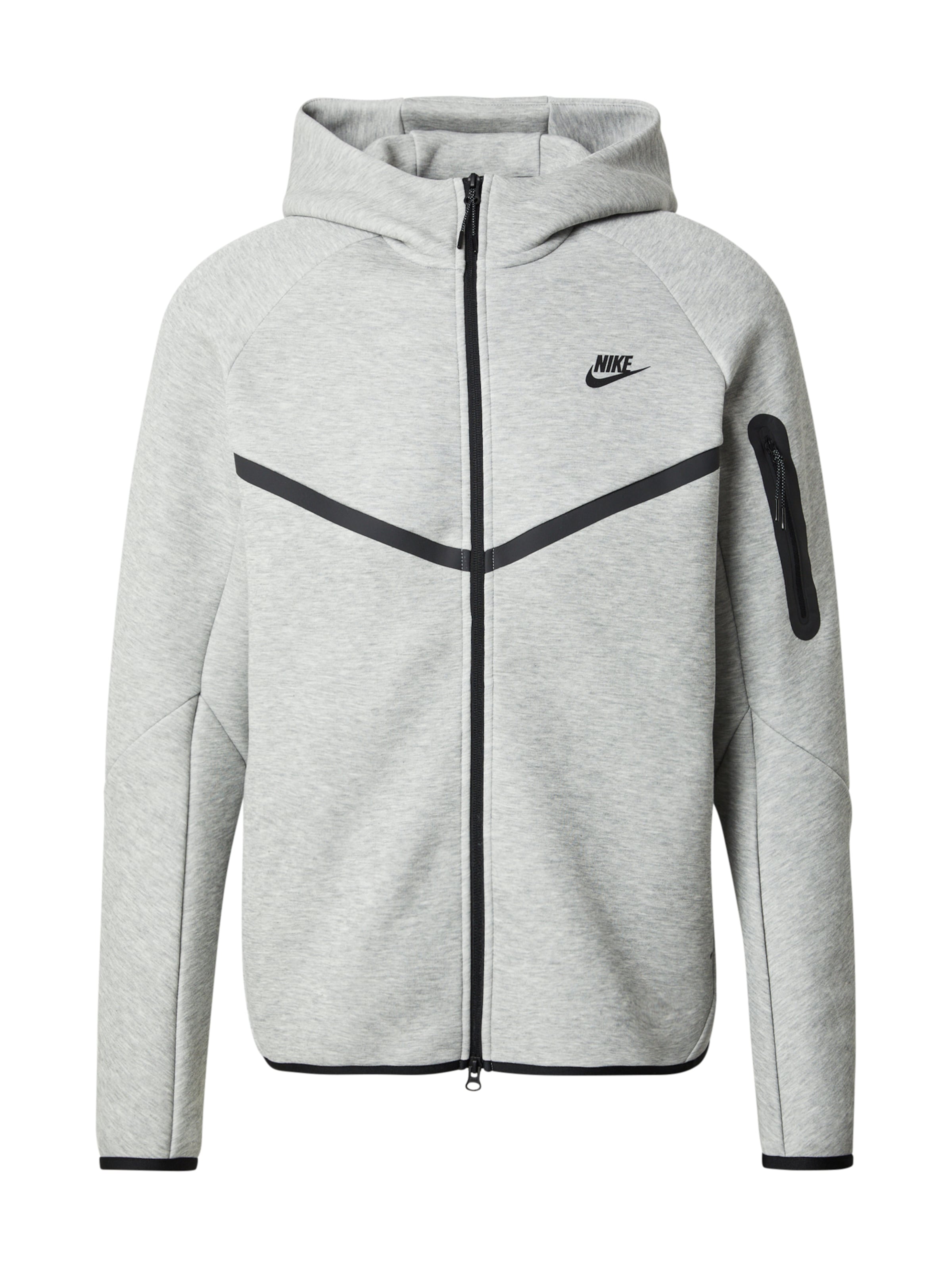 Nike Sportswear Tepláková bunda 'Tech Fleece' - Sivá: predná strana