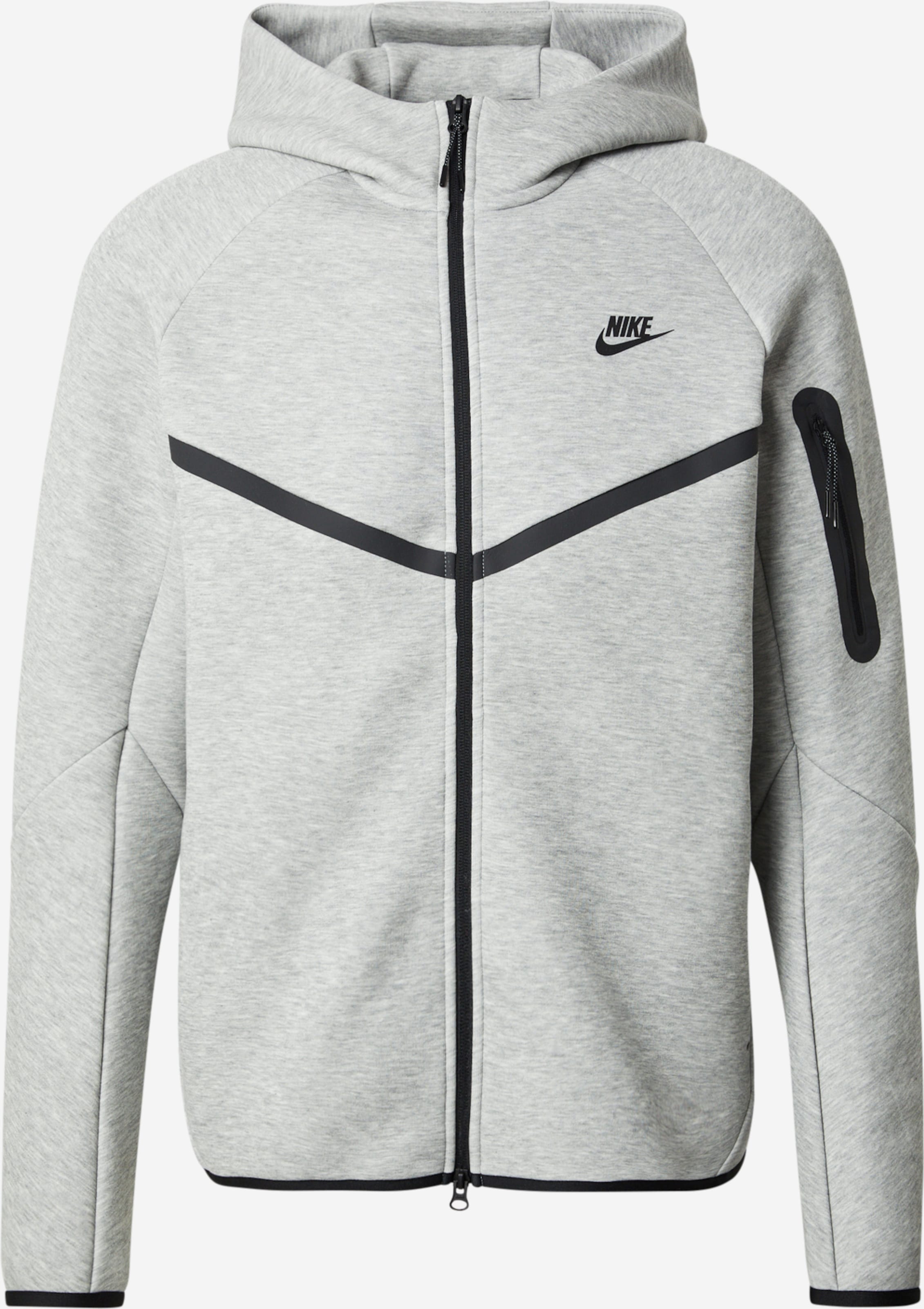 Nike Sportswear Zip-Up Hoodie 'Tech Fleece' in Dark Grey, Mottled