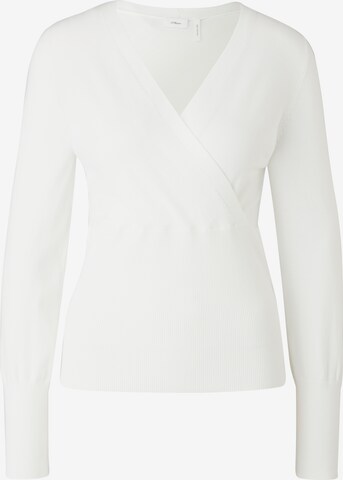 Pull-over s.Oliver BLACK LABEL en blanc : devant