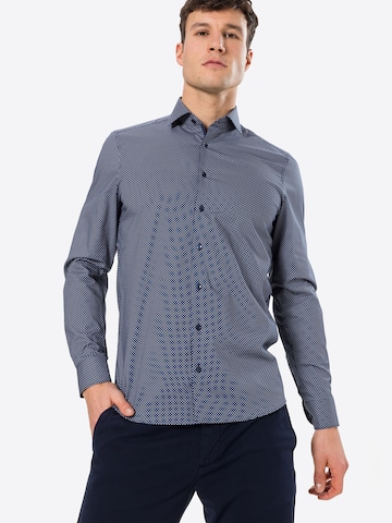 OLYMP - Ajuste estrecho Camisa en azul: frente