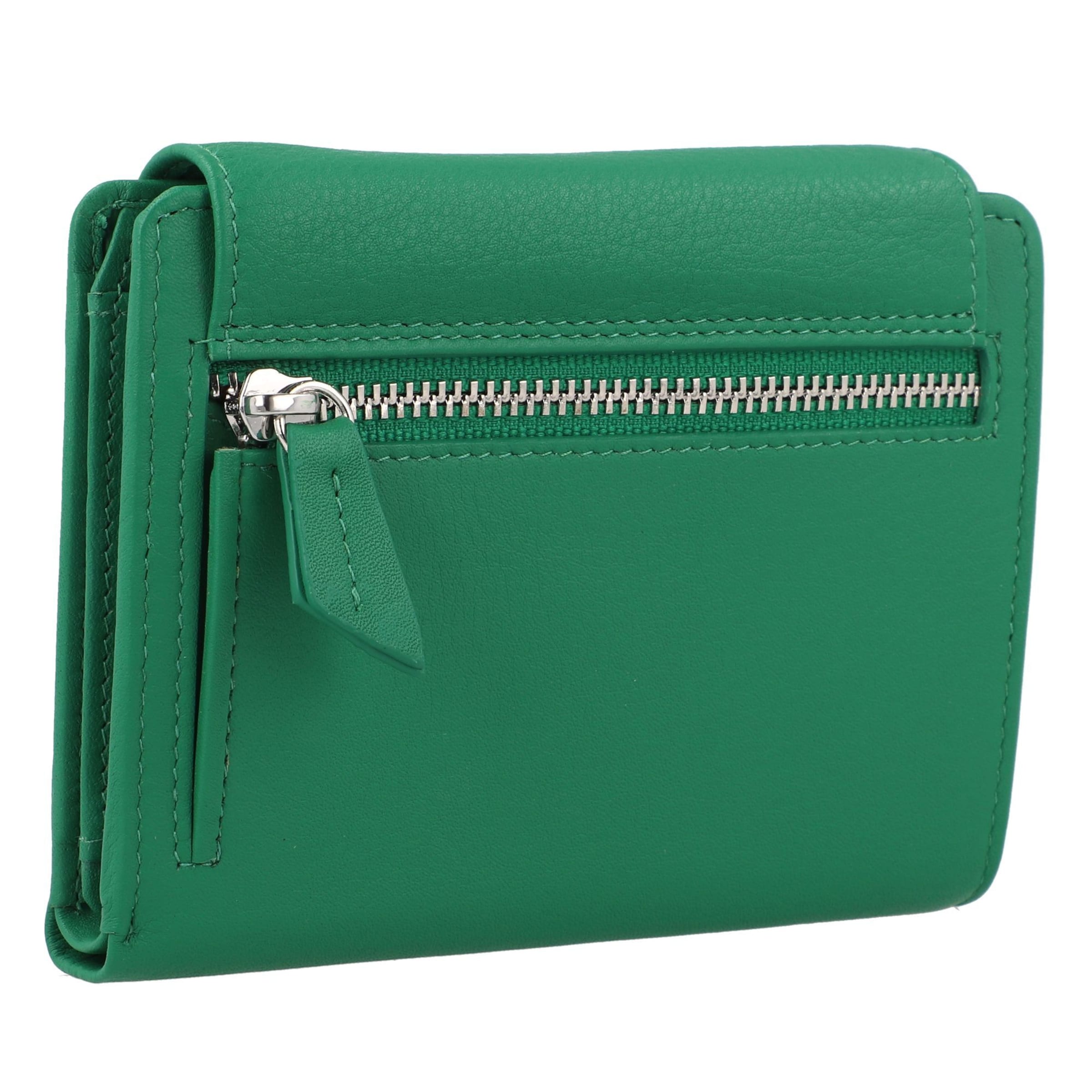 Braun Büffel Wallet 'Joy' in Green