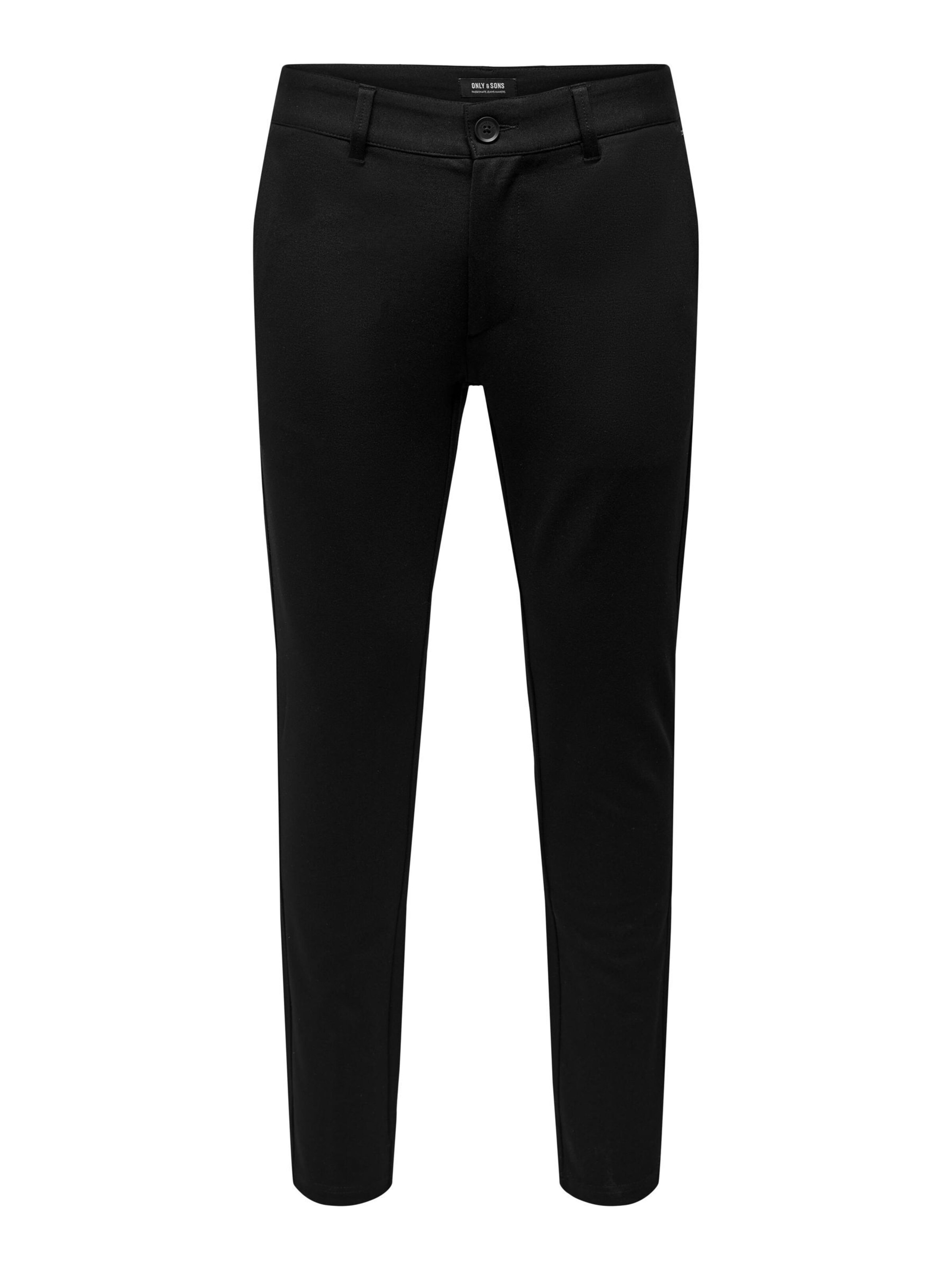 Only & Sons Tapered Chino trousers in Black: front