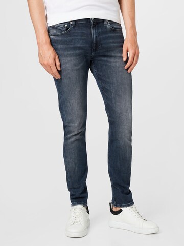 Calvin Klein Jeans Skinny Jeansy w kolorze niebieski: przód