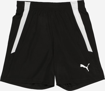 Regular Pantalon de sport 'TeamLiga' PUMA en noir : devant