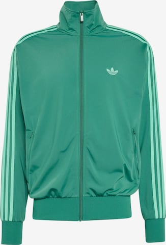 ADIDAS ORIGINALS - Casaco em moletão 'Firebird' em verde: frente