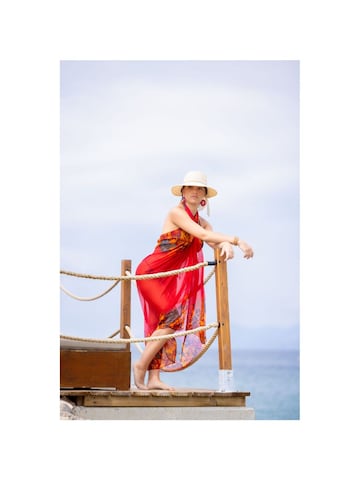 alberto cabale Beach dress 'FLORA' in Red: front
