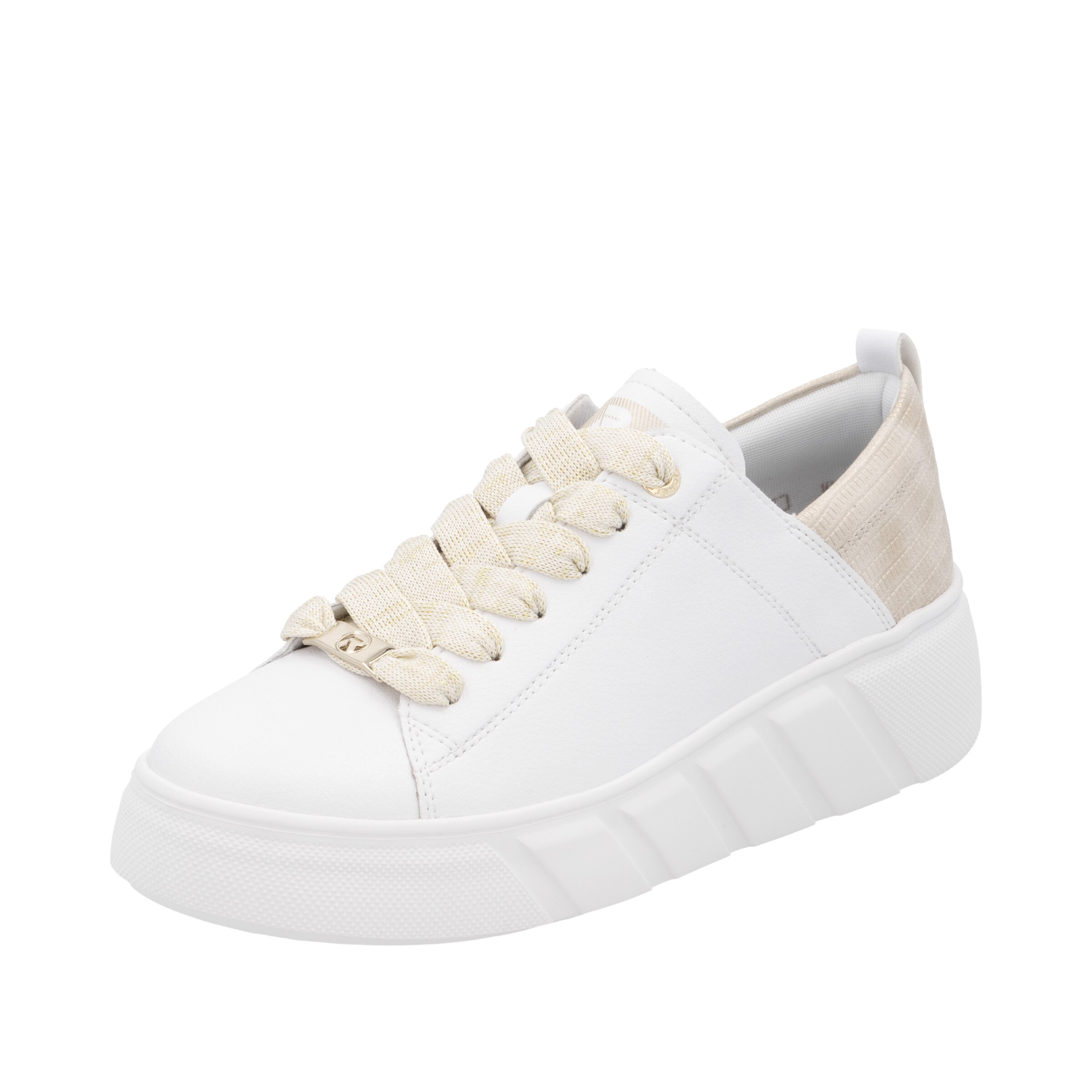 Rieker Sport Baskets basses en or / blanc, Vue avec produit