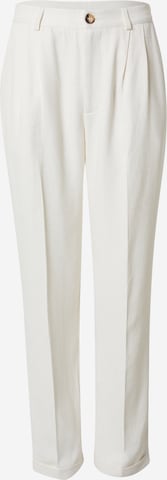 Regular Pantalon à plis 'Marlo' Smiles en blanc : devant