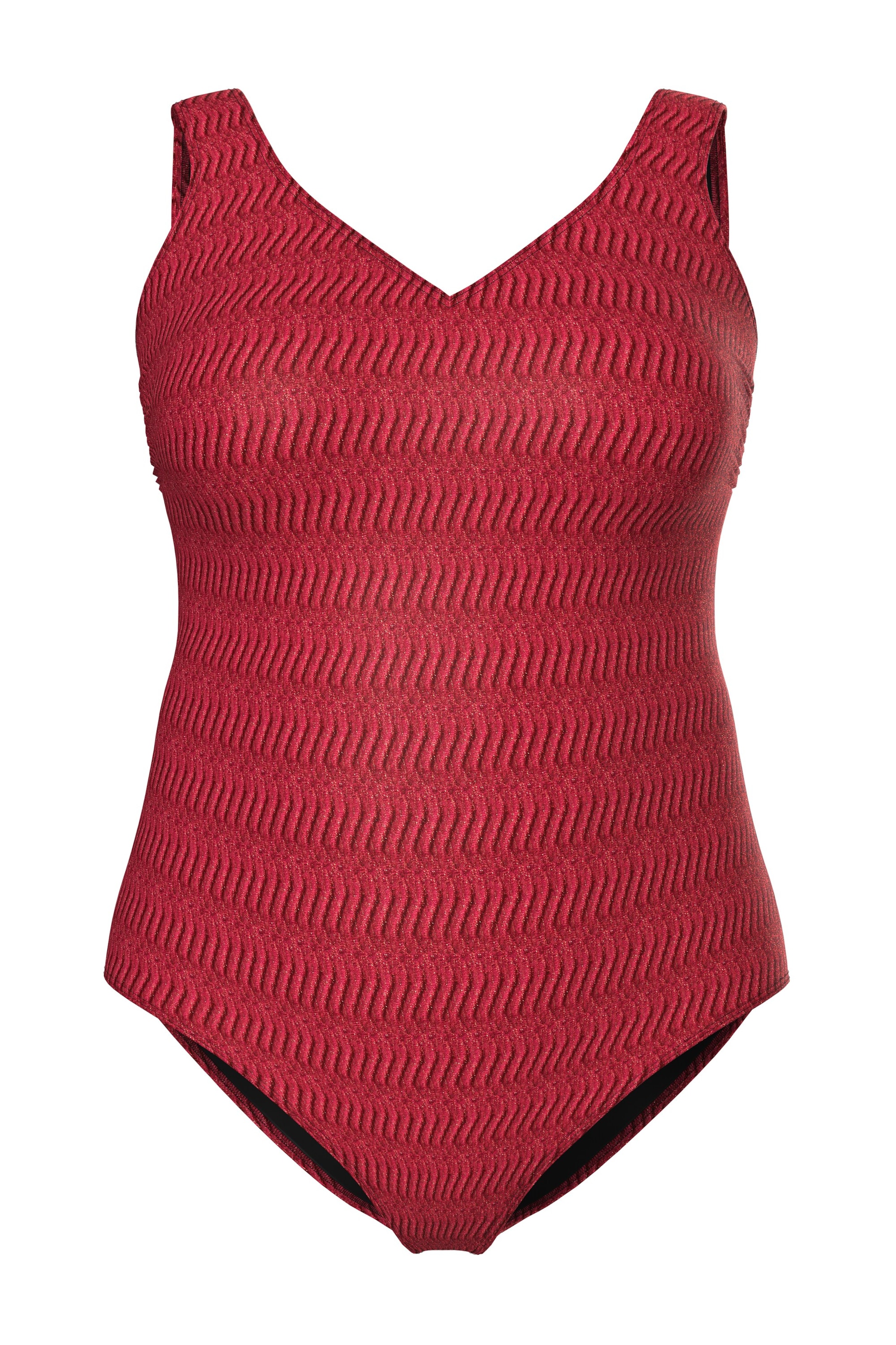 Ulla Popken Swimsuit in Raspberry / Dark red, Item view