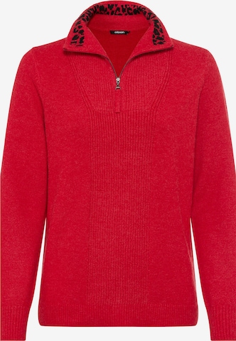 Olsen Troyer-Pullover, Länge ca. 60 cm in Rot: Vorderseite