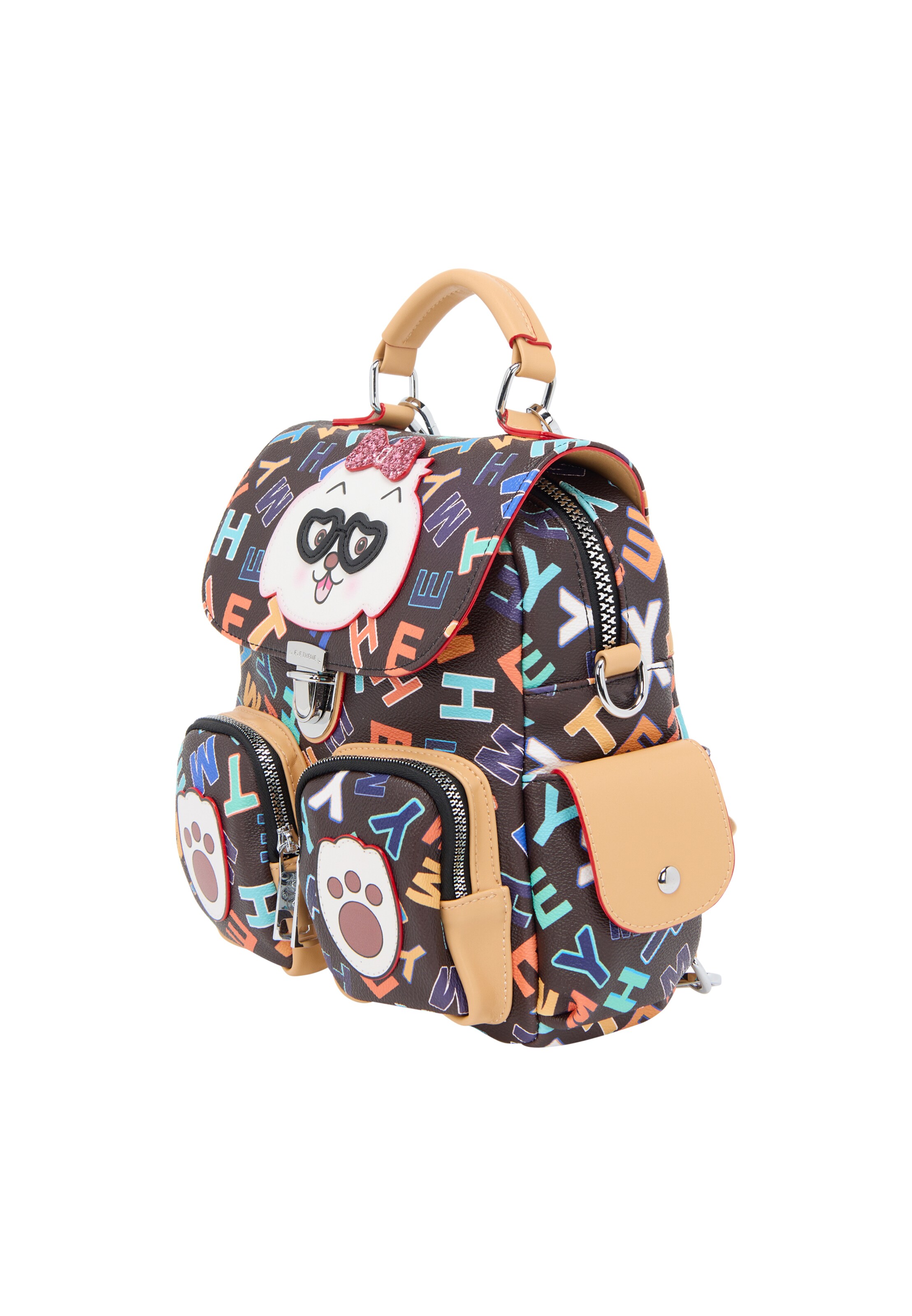 MYMO Рюкзак 'Pop Eyetheme' в Коричневый