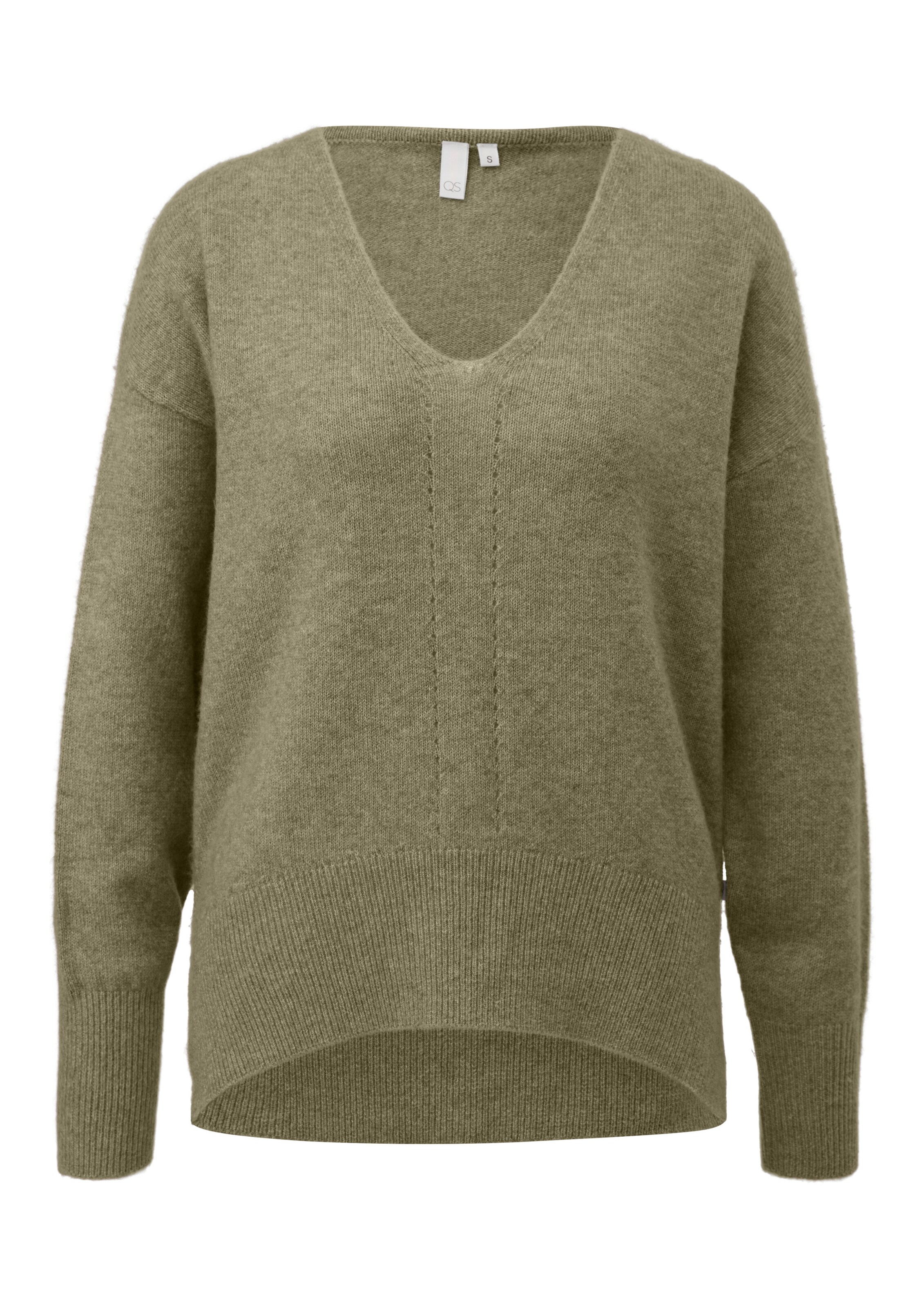 QS Pull-over en olive, Vue avec produit