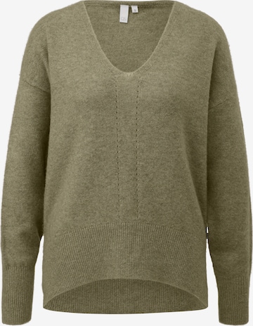 Pull-over QS en vert : devant