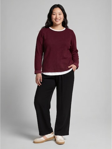 Tom Tailor Women + Sweatshirt in Rood