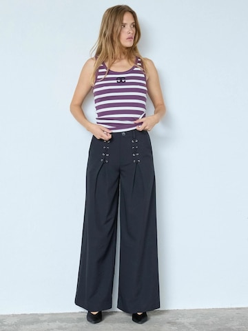 Haut 'Granny' co'couture en violet