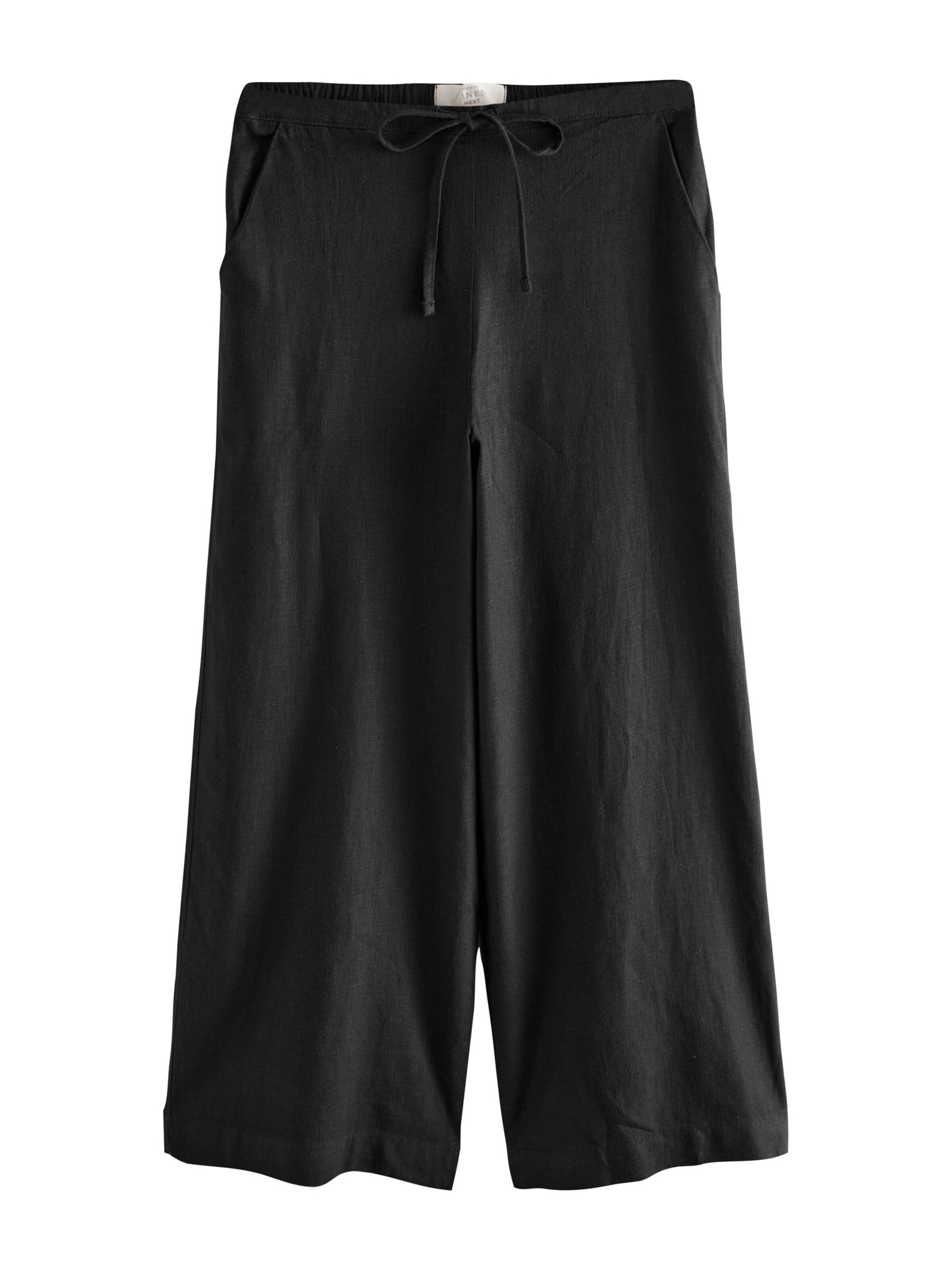 Next Wide leg Trousers in Black: front