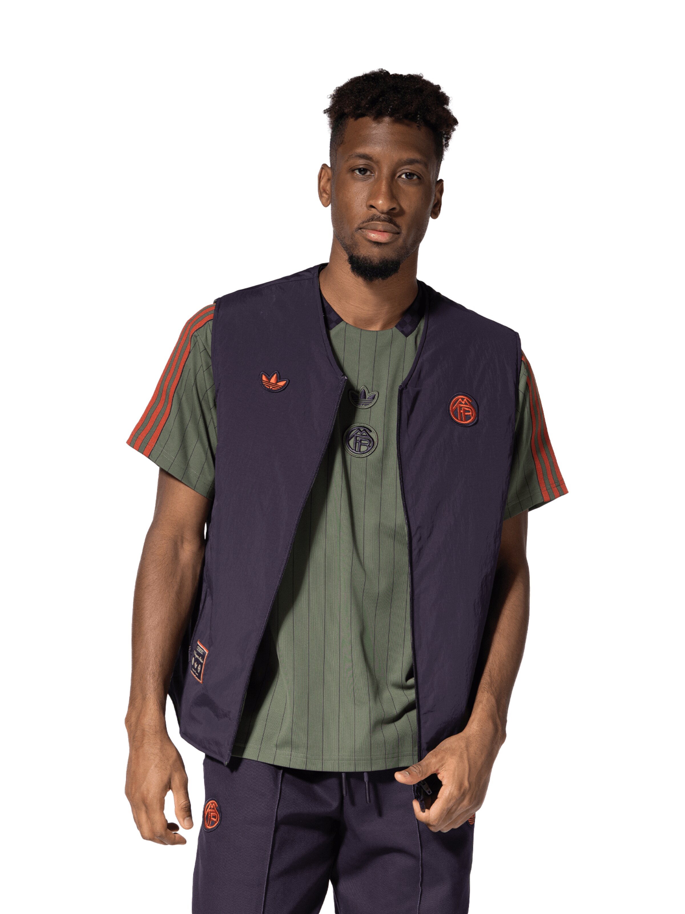 ADIDAS ORIGINALS - Chaleco 'FC Bayern München Terrace Icons' en lila: frente