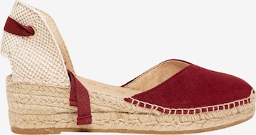 Sandalo 'Alpargata Cuña 5 cm' di Alhamas in rosso: frontale